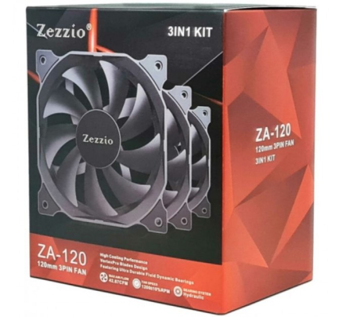 Zezzio Кулер до корпусу Zezzio ZA-120 3 in 1 Kit