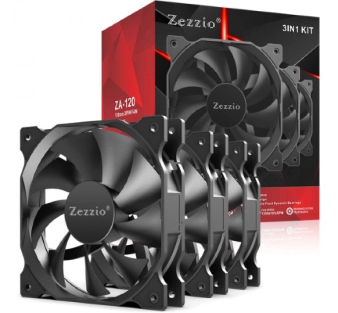Zezzio Кулер до корпусу Zezzio ZA-120 3 in 1 Kit