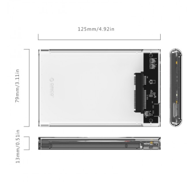 Orico Кишеня зовнішня Orico HDD 2139U3-CR-BP (HC380169)