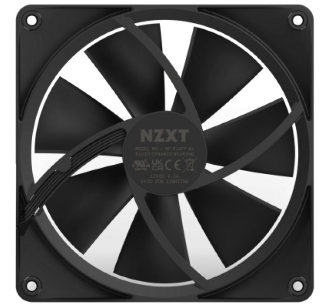 NZXT Кулер до корпусу NZXT F140RGB Single (Black) (RF-R14SF-B1)