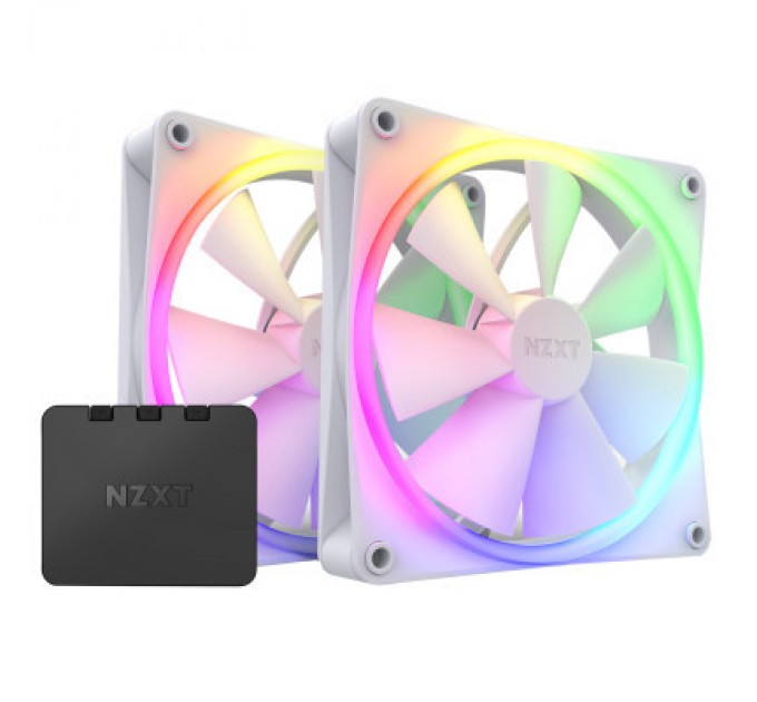 NZXT Кулер до корпусу NZXT F140RGB Twin (White) (RF-R14DF-W1)