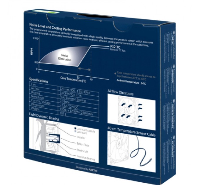 Arctic Кулер до корпусу Arctic F12 TC (ACFAN00199A)