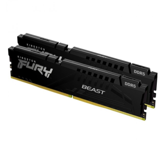 Kingston Модуль пам'яті для комп'ютера DDR5 32GB (2x16GB) 6000 MHz Beast AM5 Black Kingston Fury (ex.HyperX) (KF560C36BBEK2-32)