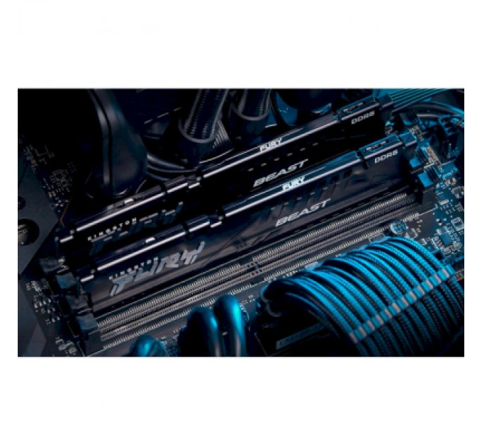 Kingston Модуль пам'яті для комп'ютера DDR5 32GB (2x16GB) 6000 MHz Beast AM5 Black Kingston Fury (ex.HyperX) (KF560C36BBEK2-32)