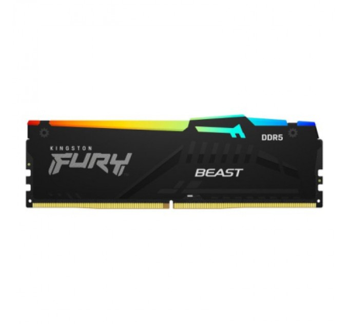 Kingston Fury (ex.HyperX) Модуль пам'яті для комп'ютера DDR5 32GB (2x16GB) 6000 MHz Beast RGB AM5 Black Kingston Fury (ex.HyperX) (KF560C36BBEAK2-32)