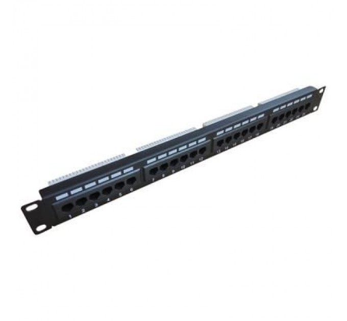 Kingda Патч-панель 19" 24xRJ-45 UTP cat.5e, 1U Kingda (KD-PP05-UTP-C5e-24P)