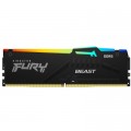 Kingston Fury (ex.HyperX) Модуль пам'яті для комп'ютера DDR5 16GB 6000 MHz FURY Beast RGB Kingston Fury (ex.HyperX) (KF560C40BBA-16)