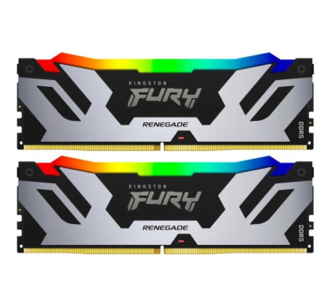Kingston Fury (ex.HyperX) Модуль пам'яті для комп'ютера DDR5 32GB (2x16GB) 6000 MHz FURY Renegade RGB Kingston Fury (ex.HyperX) (KF560C32RSAK2-32)
