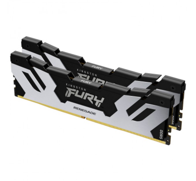Kingston Fury (ex.HyperX) Модуль пам'яті для комп'ютера DDR5 32GB (2x16GB) 6400 MHz FURY Renegade Silver Kingston Fury (ex.HyperX) (KF564C32RSK2-32)