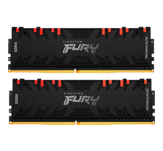 Kingston Fury (ex.HyperX) Модуль пам'яті для комп'ютера DDR4 16GB (2x8GB) 4600 MHz FURY Renegade RGB Black Kingston Fury (ex.HyperX) (KF446C19RBAK2/16)