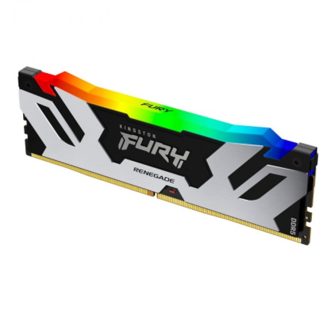 Kingston Fury (ex.HyperX) Модуль пам'яті для комп'ютера DDR5 32GB (2x16GB) 6400 MHz Renegade Silver RGB Kingston Fury (ex.HyperX) (KF564C32RSAK2-32)