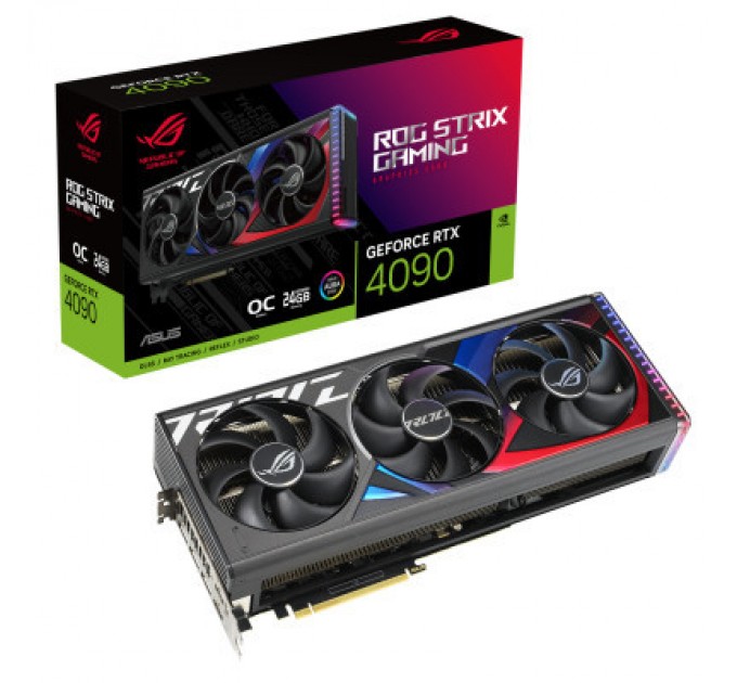 ASUS Відеокарта ASUS GeForce RTX4090 24GB ROG STRIX OC GAMING (ROG-STRIX-RTX4090-O24G-GAMING)