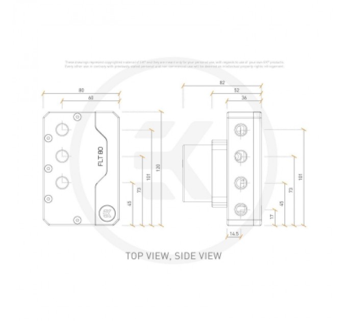 Ekwb Помпа для СРО Ekwb EK-Quantum Kinetic FLT 80 D5 PWM D-RGB - Plexi (3831109851166)