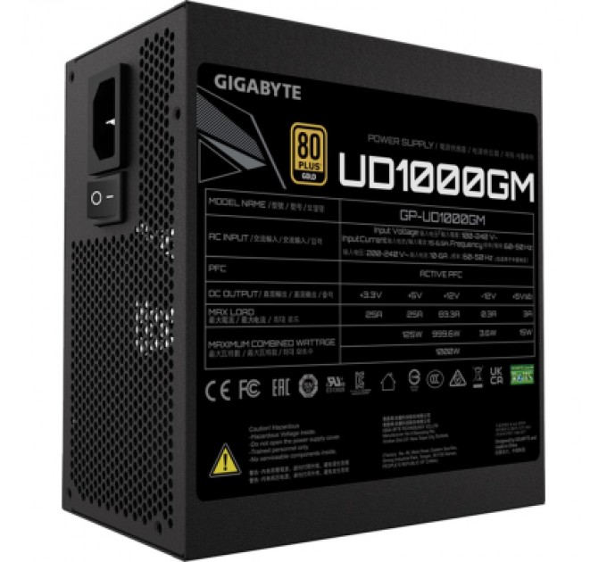 GIGABYTE Блок живлення GIGABYTE 1000W (GP-UD1000GM)