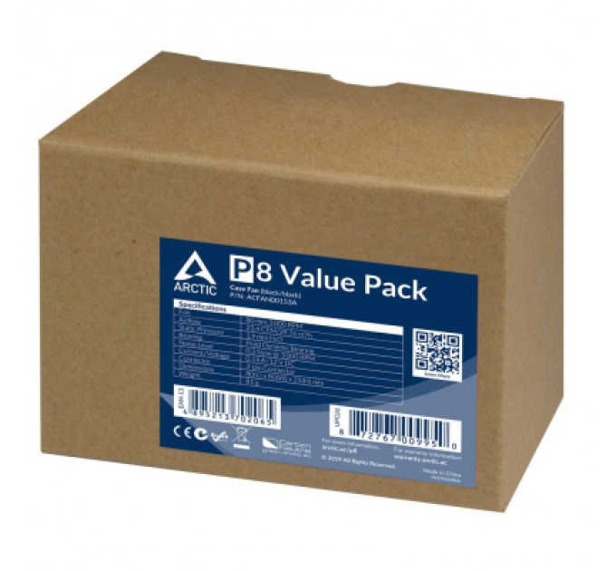 Arctic Кулер до корпусу Arctic P8 (5-Fan Pack) (ACFAN00153A)