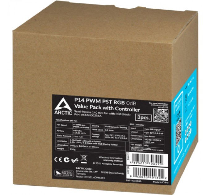 Arctic Кулер до корпусу Arctic P14 PWM PST RGB (ACFAN00256A)