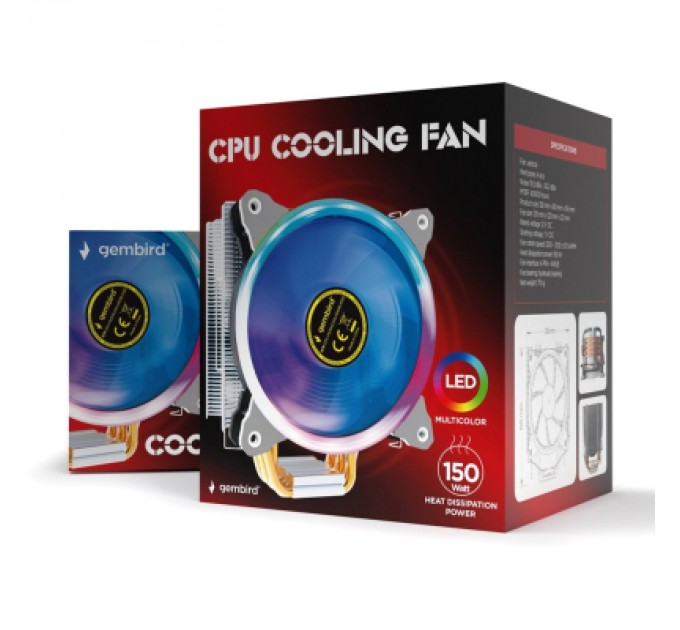 Gembird Кулер до процесора Gembird CPU-HURACAN-ARGB-X130
