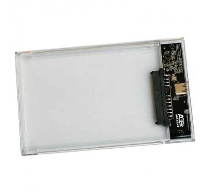 AgeStar Кишеня зовнішня AgeStar 2.5", USB 3.2, 9.5 mm / 7 mm HDD/SSD, Transparent (3UB2P4C (Transparent))