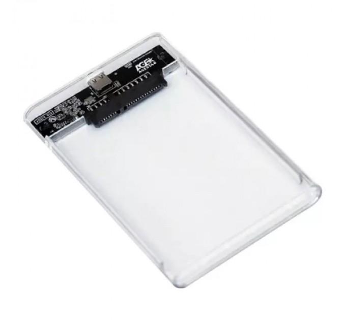 AgeStar Кишеня зовнішня AgeStar 2.5", USB 3.2, 9.5 mm / 7 mm HDD/SSD, Transparent (3UB2P4C (Transparent))