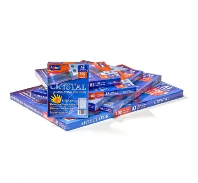 Agent Плівка для ламінування Agent глянц. А3 (303х426) 250мк Agent ANTISTATIC, уп/100 (3130051)