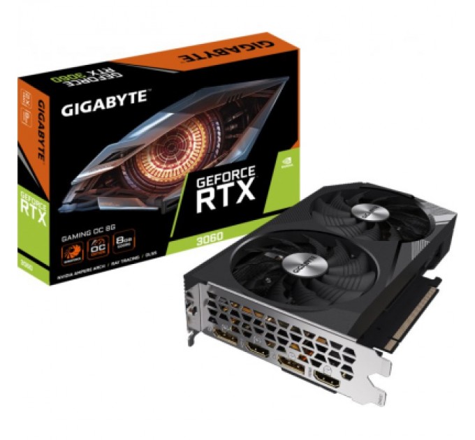 GIGABYTE Відеокарта GIGABYTE GeForce RTX3060 8Gb GAMING OC (GV-N3060GAMING OC-8GD)
