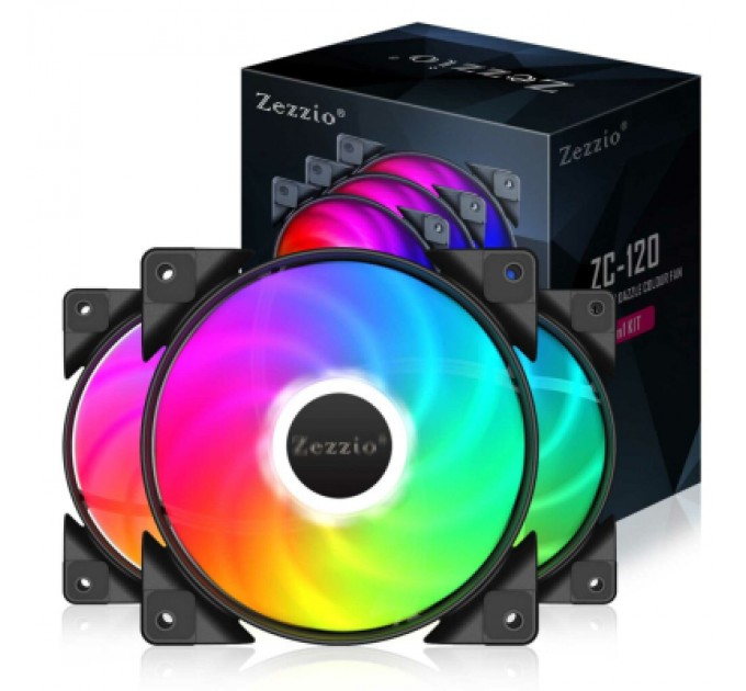 Zezzio Кулер до корпусу Zezzio ZC-120 Colorful 3in1
