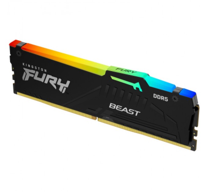 Kingston Fury (ex.HyperX) Модуль пам'яті для комп'ютера DDR5 32GB 5600 MHz Beast RGB XMP Kingston Fury (ex.HyperX) (KF556C40BBA-32)