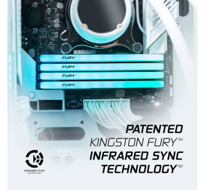 Kingston Fury (ex.HyperX) Модуль пам'яті для комп'ютера DDR4 16GB 3200 MHz Beast White RGB SE Kingston Fury (ex.HyperX) (KF432C16BWA/16)