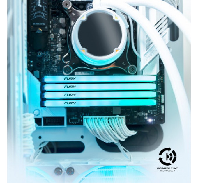 Kingston Fury (ex.HyperX) Модуль пам'яті для комп'ютера DDR4 8GB 3200 MHz Beast White RGB SE Kingston Fury (ex.HyperX) (KF432C16BWA/8)