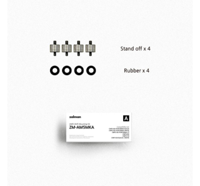 Zalman Установчий комплект Zalman AM5 ZM-AM5MKA, CNPS10X PERFORMA BLACK/WHITE, CNPS10X PERFORM (ZM-AM5MKA)