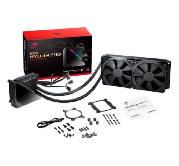 ASUS Система рідинного охолодження ASUS ROG RYUJIN 240 LGA 115x,1366, 2011, 2011-3, 2066AMD AM4, TR4* OLED-дисплей вентилят (90RC0030-M0UAY0)