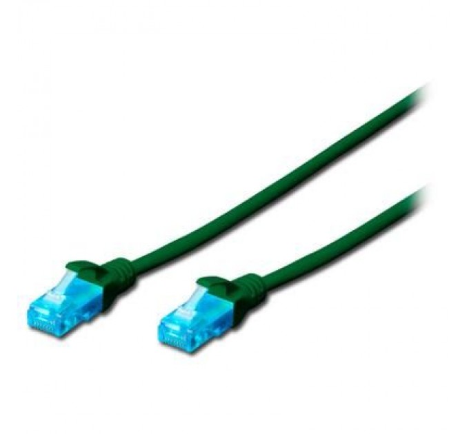 Digitus Патч-корд 1м, UTP, cat.5e, AWG 26/7, CCA, PVC, green Digitus (DK-1512-010/G)