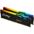 Kingston Fury (ex.HyperX) Модуль пам'яті для комп'ютера DDR5 64GB (2x32GB) 5600 MHz FURY Beast RGB Kingston Fury (ex.HyperX) (KF556C40BBAK2-64)