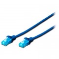 Digitus Патч-корд 1м, UTP, cat.5e, AWG 26/7, CCA, PVC, blue Digitus (DK-1512-010/B)