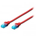 Digitus Патч-корд 1м, UTP, cat.5e, AWG 26/7, CCA, PVC, red Digitus (DK-1512-010/R)