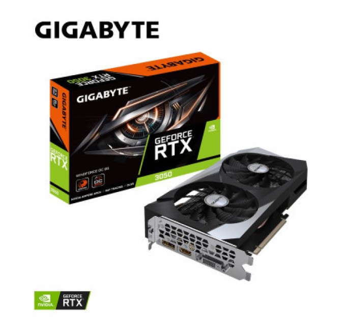 GIGABYTE Відеокарта GIGABYTE GeForce RTX3050 8Gb WINDFORCE OC (GV-N3050WF2OC-8GD)