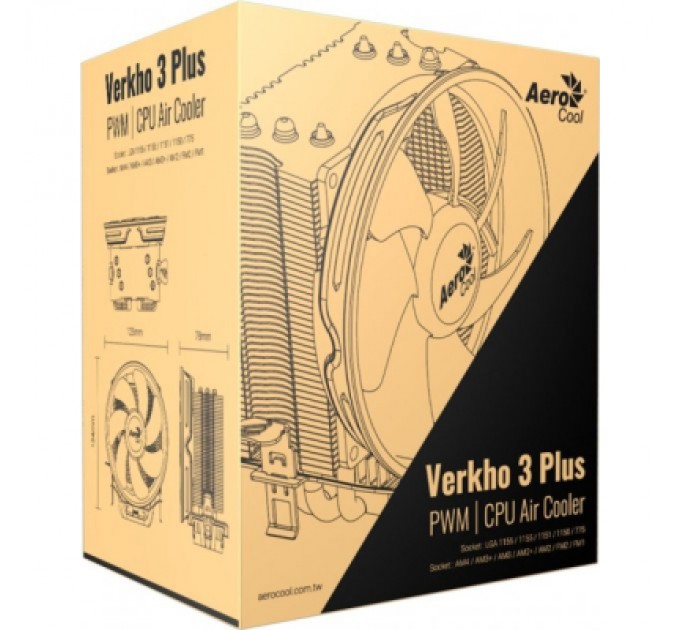 AeroCool Кулер до процесора AeroCool Verkho 3 Plus (ACTC-NA30310.01)