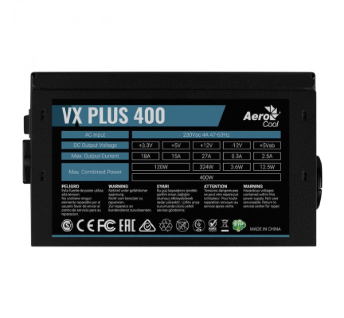 AeroCool Блок живлення AeroCool 400W VX Plus (ACPN-VS40NEY.11)