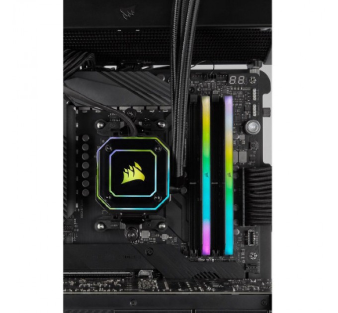 Corsair Модуль пам'яті для комп'ютера DDR5 64GB (2x32GB) 5600 MHz Vengeance RGB Black Corsair (CMH64GX5M2B5600C36)