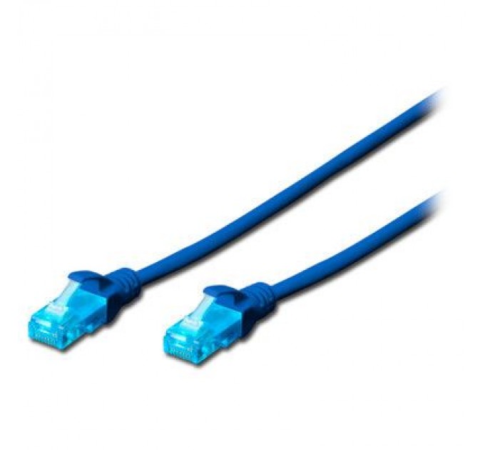 Digitus Патч-корд 3м, UTP, cat.5e, AWG 26/7, CCA, PVC, blue Digitus (DK-1512-030/B)