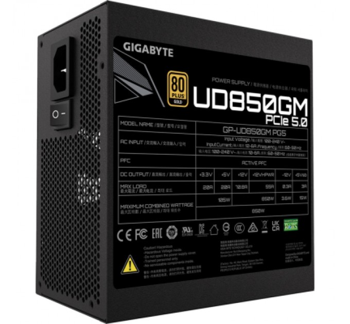 GIGABYTE Блок живлення GIGABYTE 850W (GP-UD850GM PG5)