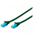 Digitus Патч-корд 3м, UTP, cat.5e, AWG 26/7, CU, PVC, green Digitus (DK-1511-030/G)