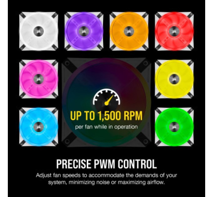 Corsair Кулер до корпусу Corsair QL Series, WHITE QL120 RGB (CO-9050104-WW)