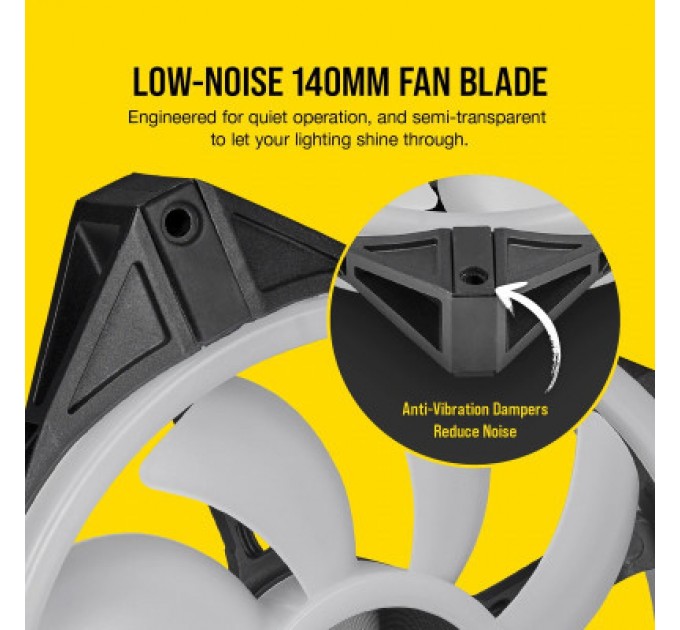Corsair Кулер до корпусу Corsair QL Series, QL140 RGB, 140mm RGB LED Fan (CO-9050100-WW)