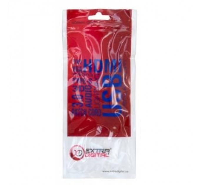 Extradigital Патч-корд 0.8м, UTP, cat.5e, CCA, blue Extradigital (KBP1766)