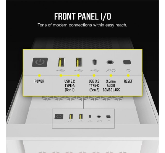 Corsair Корпус Corsair iCUE 5000D RGB AirFlow Tempered Glass White (CC-9011243-WW)