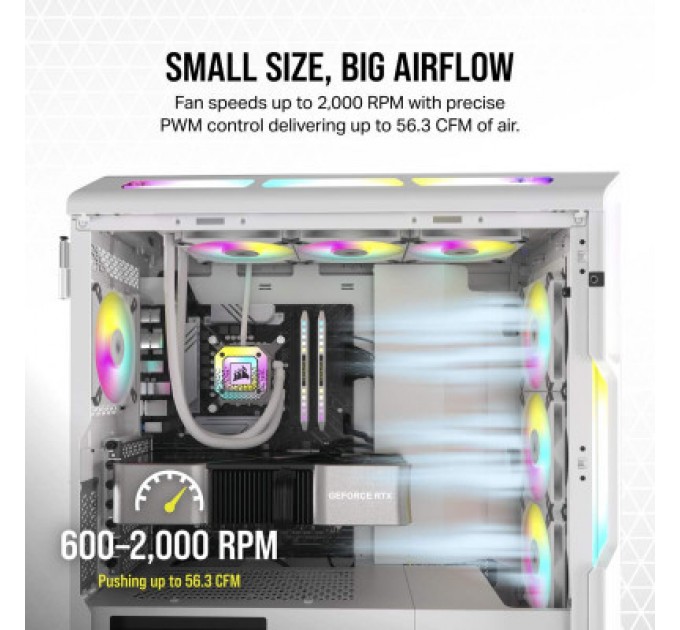 Corsair Кулер до корпусу Corsair iCUE AF120 RGB Slim White (CO-9050164-WW)