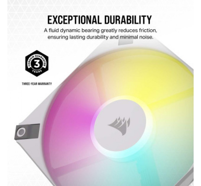 Corsair Кулер до корпусу Corsair iCUE AF120 RGB Slim White (CO-9050164-WW)