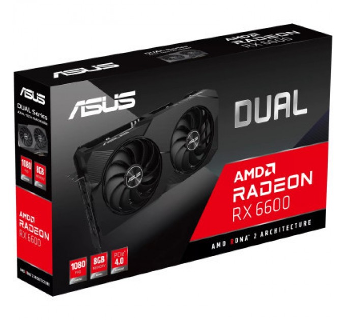 ASUS Відеокарта ASUS Radeon RX 6600 8Gb DUAL (DUAL-RX6600-8G-V2)