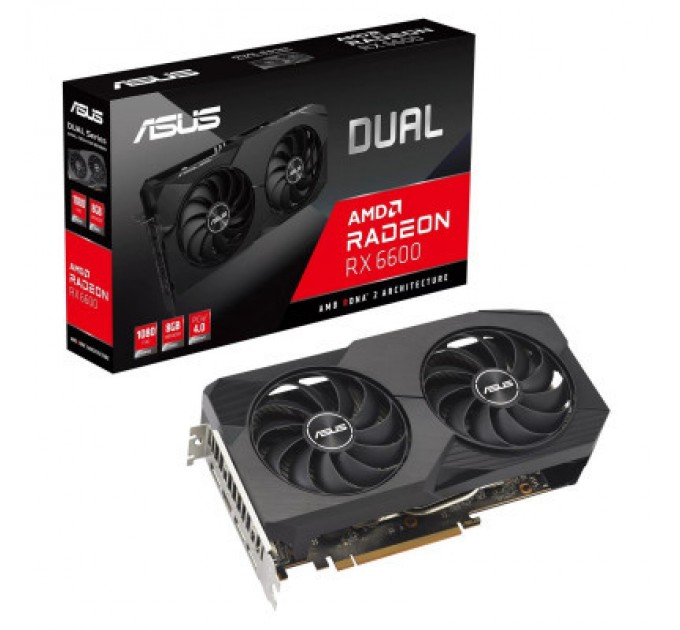 ASUS Відеокарта ASUS Radeon RX 6600 8Gb DUAL (DUAL-RX6600-8G-V2)